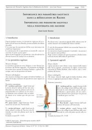 Importance des paramÃ¨tres sagittaux dans la rÃ©Ã©ducation du Rachis ...