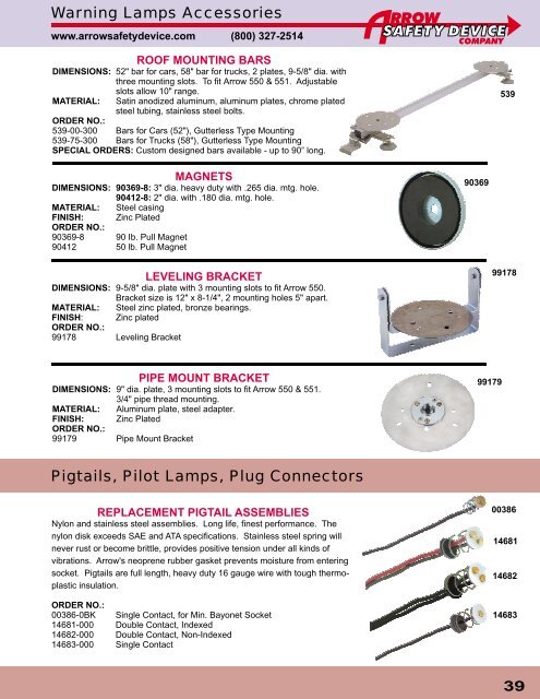 Arrow Safety Device 2009 Catalog - part4 - Zip's Truck Equipment