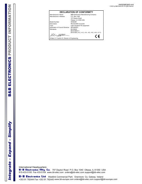 4WSD9R - Datasheet - Universal Converter - Delmation