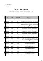 Liste des prÃ©selection MR-STID - Institut SupÃ©rieur de Gestion de ...