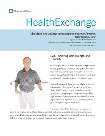 Golf conditioning, Ertle.qxp - Cleveland Clinic Home