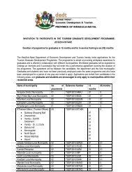 2013/2014 INTAKE Duration of programme for graduates