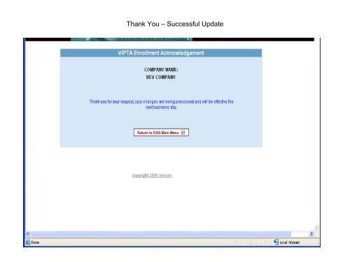 Auto Enrollment Screen Shots - Verizon