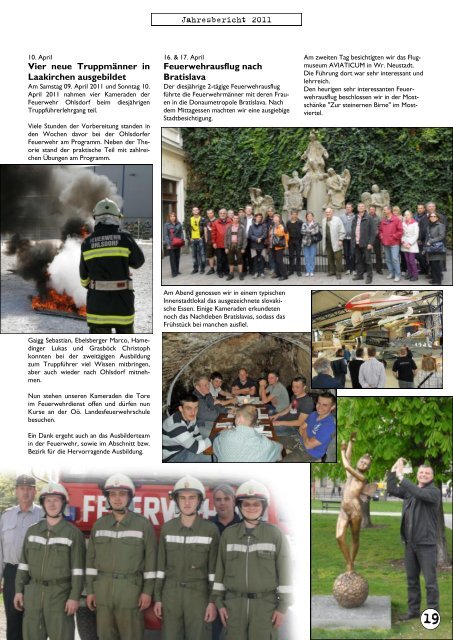 Jahresbericht 2011 - Freiwillige Feuerwehr Ohlsdorf