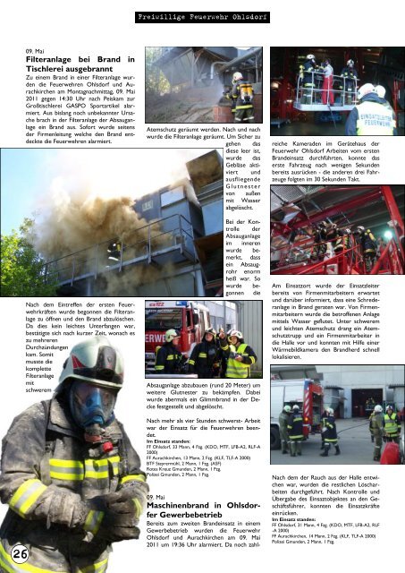 Jahresbericht 2011 - Freiwillige Feuerwehr Ohlsdorf