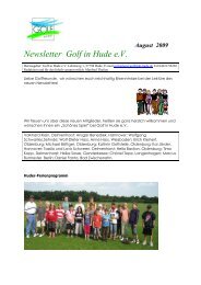 August 2009 Newsletter Golf in Hude eV