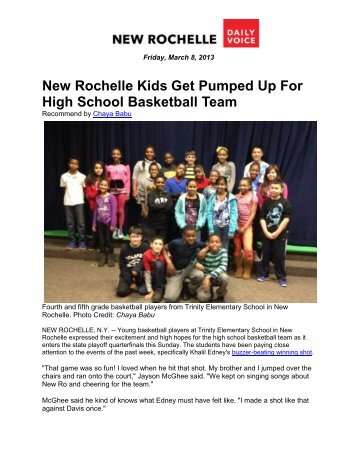 New Rochelle Kids Get Pumped Up For High School Basketball ...