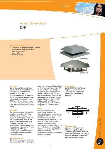 Axiaal dakventilator DAP - J.E. StorkAir