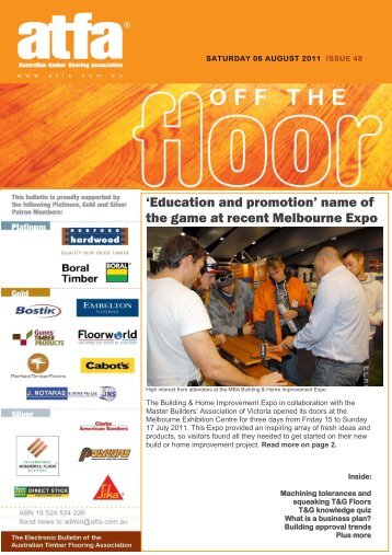 Education and promotion - The Australian Timber Flooring Association