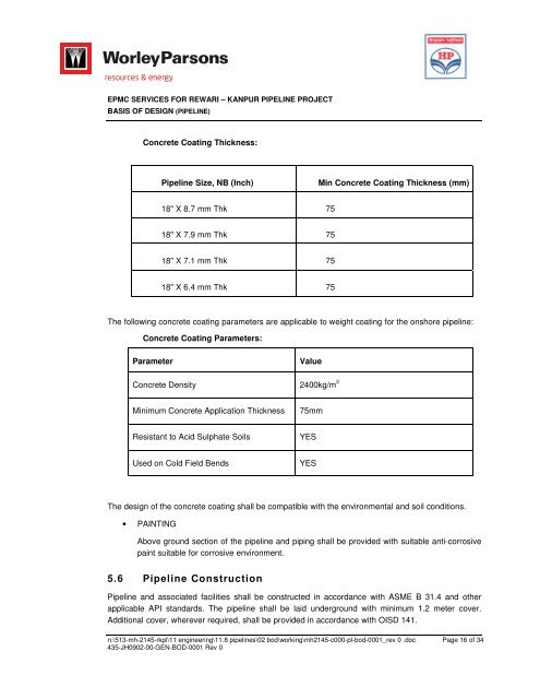 Pipelaying Tender-VOL II - WorleyParsons.com