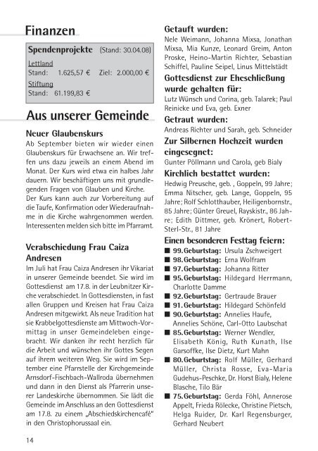 Kirchennachrichten August/September 2008 - Ev. - Luth ...