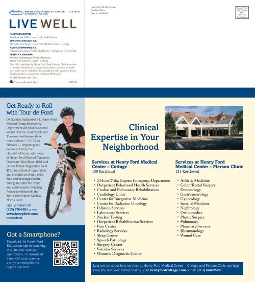 Live Well Summer 2011 - Henry Ford Health System