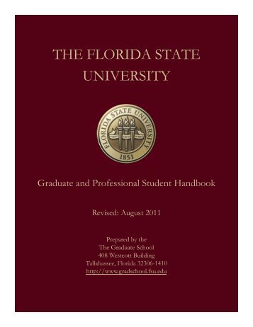 FSU Graduate and Professional Student Handbook. - (Campus.fsu ...