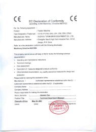 EC Declaration of Conformity - KLEEMANN