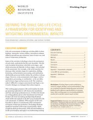 defining the shale gas life cycle - World Resources Institute