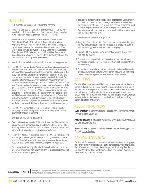 defining the shale gas life cycle - World Resources Institute