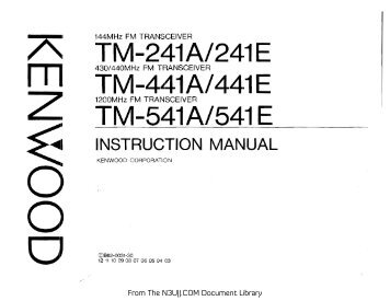 TM-241A/241E TM-441A/441E - N3UJJ