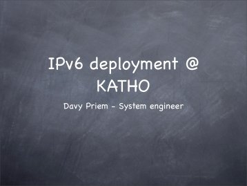 Davy Priem - System engineer - Belnet - Events
