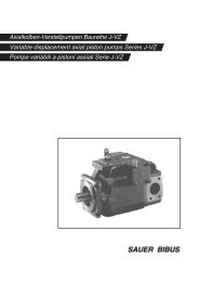 Variable displacement axial piston pumps Series J-VZ ... - Sauer Bibus