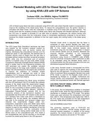 Flamelet Modeling with LES for Diesel Spray Combustion by using ...