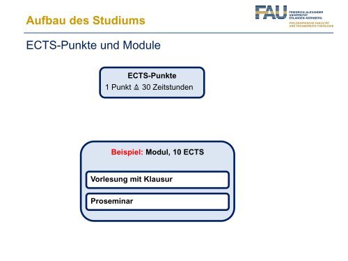 Aufbau des Studiums - Philosophische FakultÃ¤t - Friedrich ...