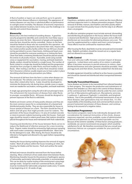 Hy-Line Brown Commercial management guide - Poultry Hub