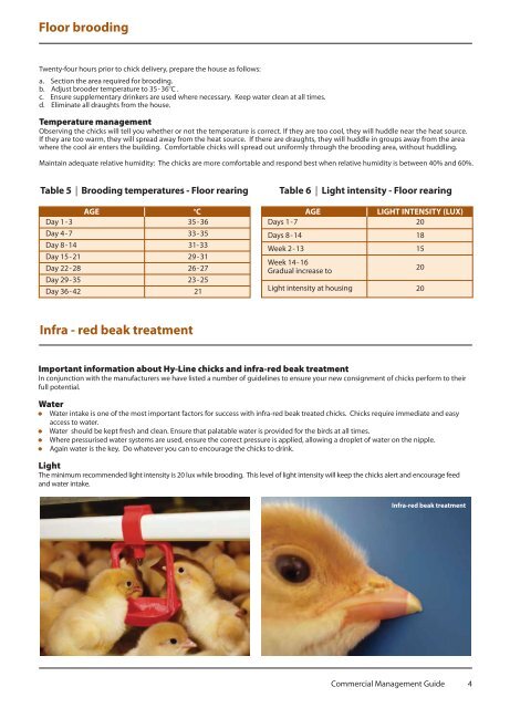 Hy-Line Brown Commercial management guide - Poultry Hub