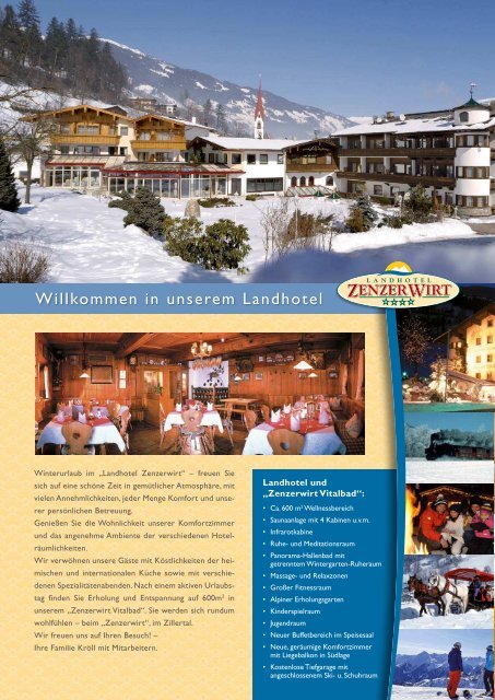 Preisliste Winter 2013/14 - Hotel Zenzerwirt