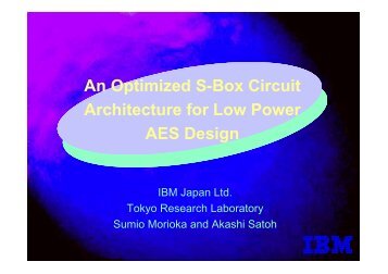 An Optimized S-Box Circuit Architecture for Low Power AES Design