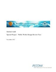 Public Works Design Review Fees - Bernalillo County