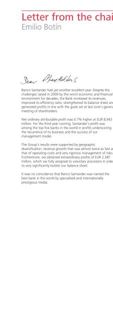 Annual report 2009 - Santander