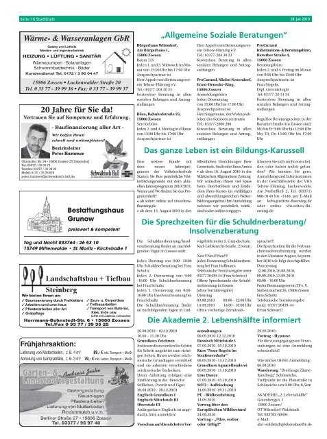 STADTBLATT - Stadt Zossen