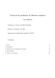 Col.lecció de problemes de M`etodes num`erics - MA1 - UPC