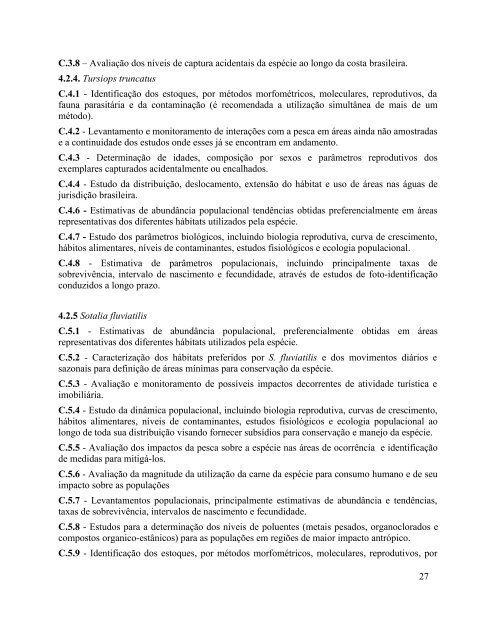 MamÃ­feros AquÃ¡ticos do Brasil: Plano de AÃ§Ã£o ... - CAR-SPAW-RAC