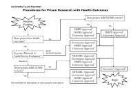 Procedures for Prison Research with Health Outcomes