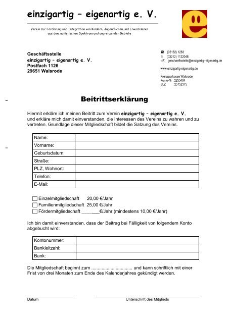 E+E Newsletter 01/2012 - Einzigartig-eigenartig e.V.