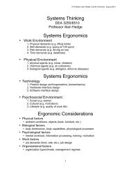 Systems Thinking - Cornell University Ergonomics Web