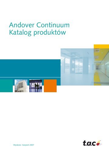 Andover Continuum Katalog produktÃ³w - Nowoczesne Systemy ...