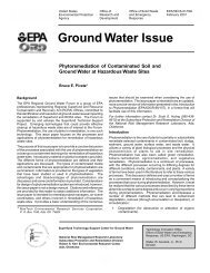 Ground Water Issue - Plant Tissue Culture Research at the Univ. of ...