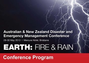Provisional Program - Australian and New Zealand Disaster ...