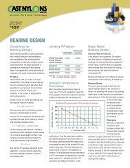 Bearing Design - Technical Bulletin #107 - Cast Nylons Limited