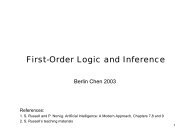 First-Order Logic and Inference - Berlin Chen
