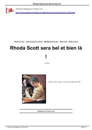 Rhoda Scott sera bel et bien lÃ  ! - Accueil