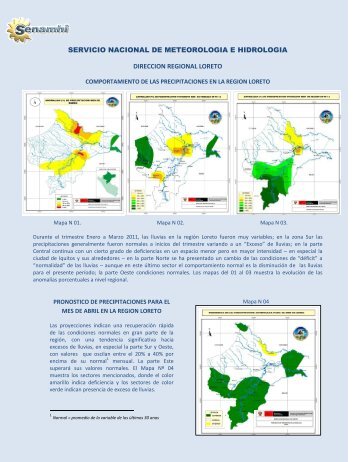 servicio nacional de meteorologia e hidrologia direccion ... - Inicio