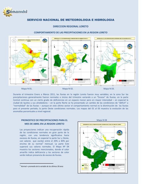 servicio nacional de meteorologia e hidrologia direccion ... - Inicio