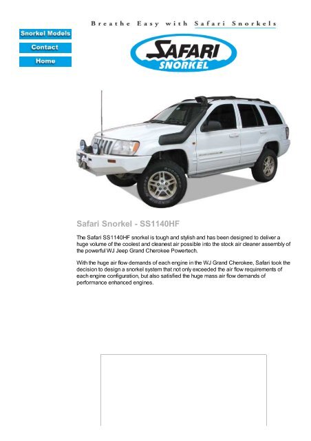 Safari Snorkel System fo... Jeep WJ Grand Cherokee - Offroad obchod