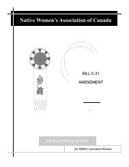 Literature Review - Native Women's Association of Canada Website