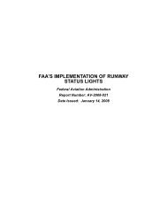 FAA's Implementation of Runway Status Lights - Office of Inspector ...