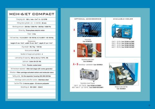 Coltri MCH 6 Portable Breathing Air Compressors Brochure