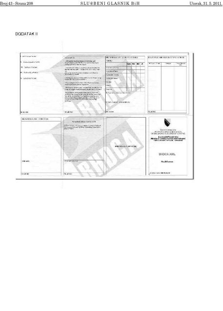 43 - JP NIO SluÅ¾beni list Bosne i Hercegovine
